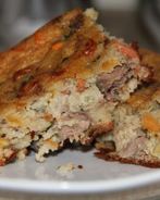 Кекс с печенью и овощами