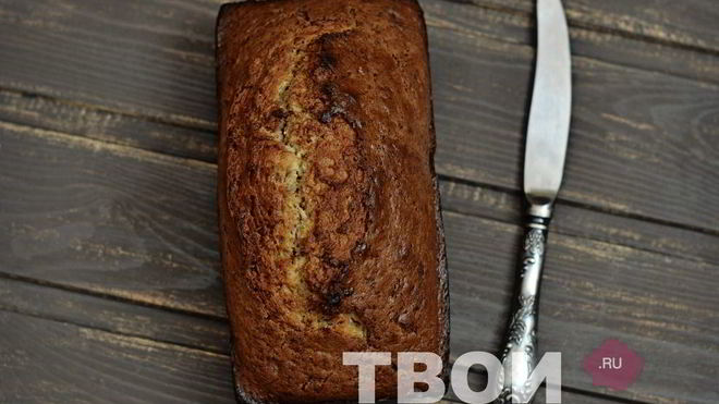 Рецепт Кекс с шоколадной стружкой и бананами