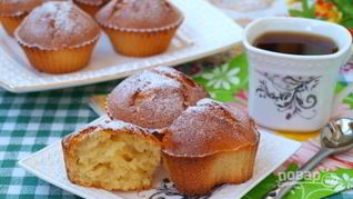 Рецепт Кекс в формочках на кефире