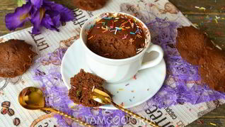 Рецепт Кекс за 1 минуту в микроволновке