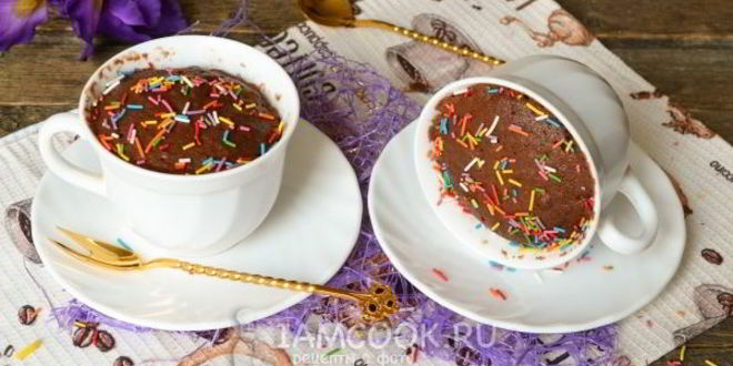 Рецепт кекс за 1 минуту в микроволновке