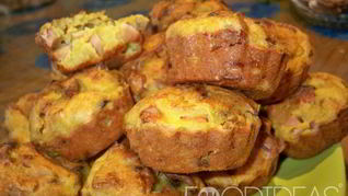 Рецепт Кексы из кабачков с колбасой