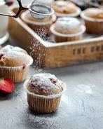 Кексы с клубникой и белым шоколадом