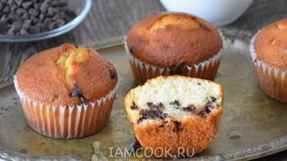 Рецепт Кексы с шоколадной крошкой