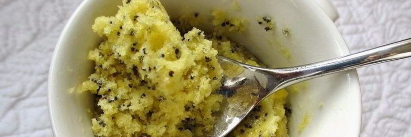 Рецепт Лимонный кекс в микроволновке за 5 минут