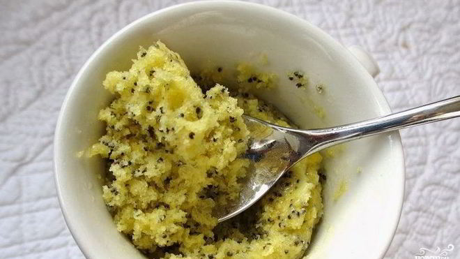 Рецепт Лимонный кекс в микроволновке за 5 минут