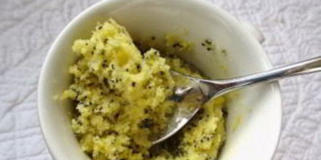 Рецепт лимонный кекс в микроволновке за 5 минут