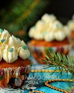 Лимонные кексы с кремом из белого шоколада