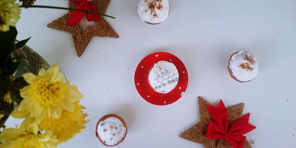 Как приготовить новогодние капкейки зимняя сказка