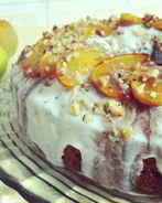 Осенний кекс с айвой и грецким орехом