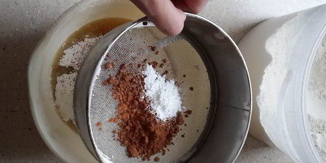 Рецепт постный шоколадно-ореховый кекс