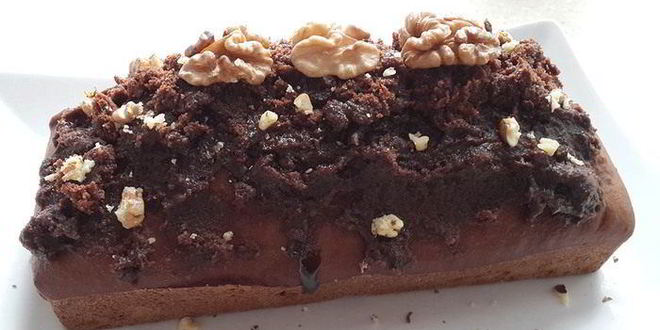 Рецепт постный шоколадно-ореховый кекс