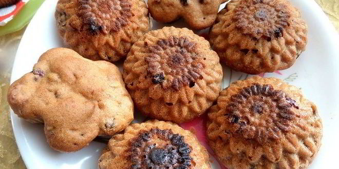 Рецепт постные кексы с семечками и клюквой