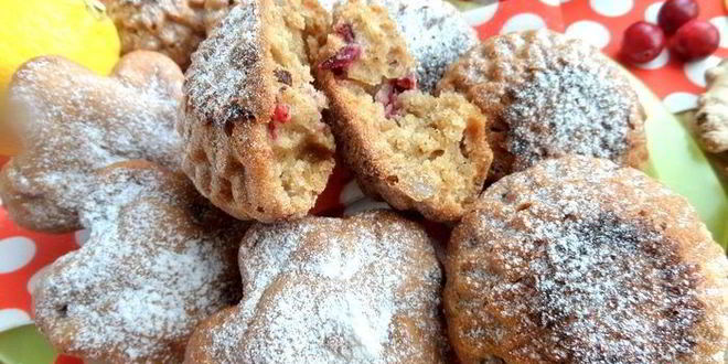 Рецепт постные кексы с семечками и клюквой