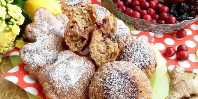 Рецепт постные кексы с семечками и клюквой