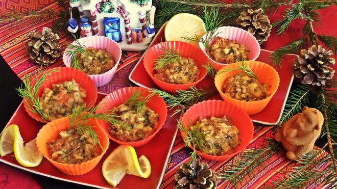 Рецепт Рыбные закусочные кексы