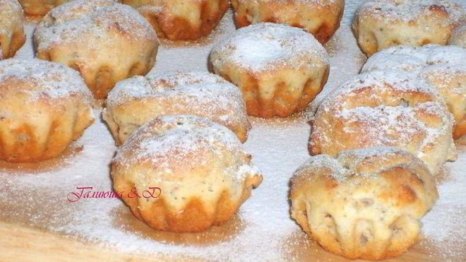 Рецепт Творожно-ореховые шоколадные кексы