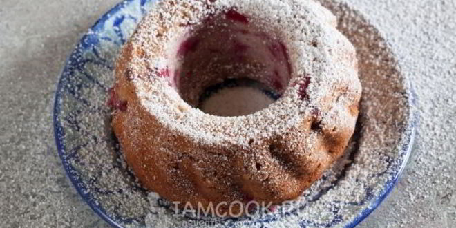 Рецепт творожный кекс с малиной