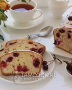 Творожный кекс с вишней