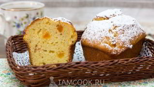 Рецепт Творожные кексы с курагой