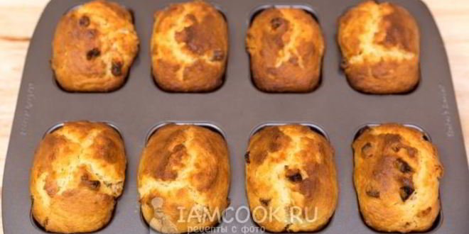 Рецепт творожные кексы с курагой
