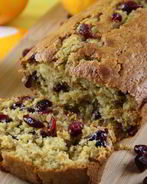 Тыквенно-апельсиновый кекс с клюквой