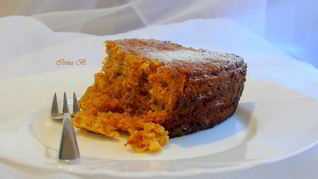 Рецепт Тыквенный кекс с яблоками, клюквой и орехами