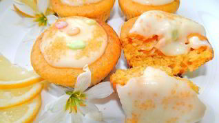 Рецепт Тыквенные кексы с лимонным кремом