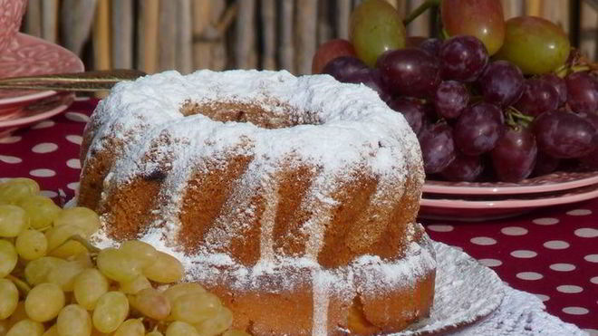 Рецепт Винный кекс с виноградом