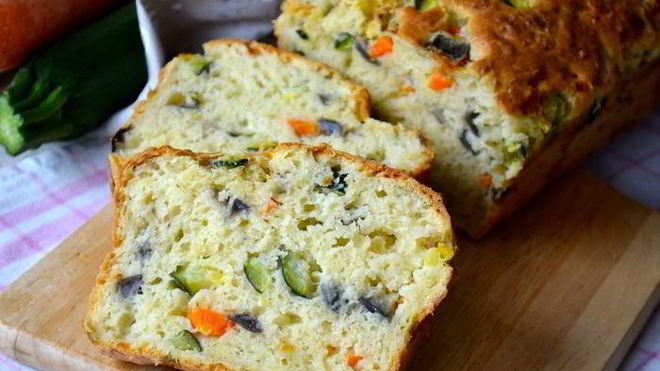 Рецепт Закусочный кекс с овощами