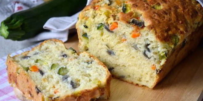 Рецепт закусочный кекс с овощами