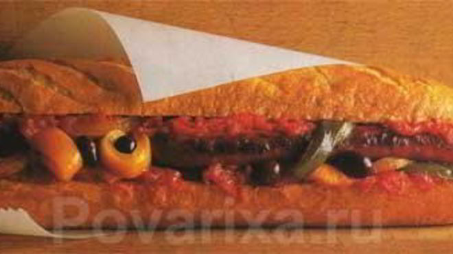 Рецепт Багет с сосиской