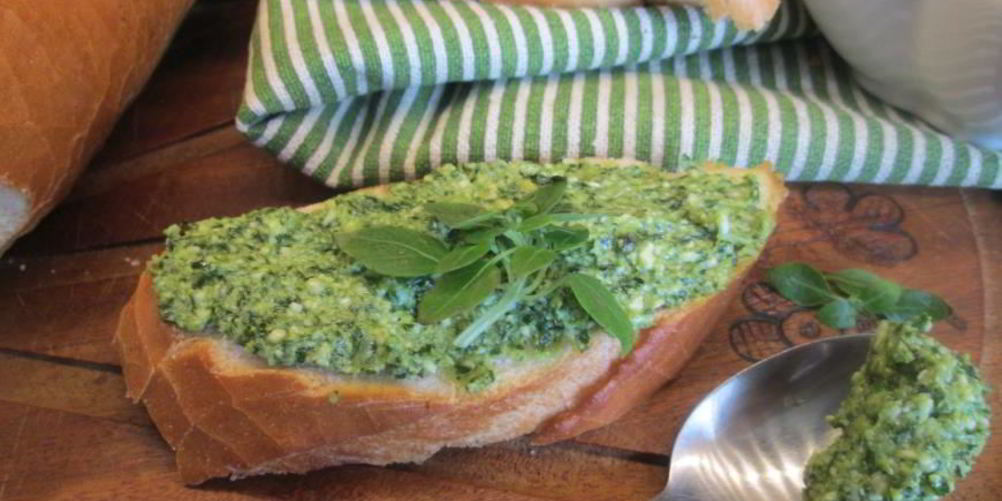 Как приготовить багет с соусом песто
