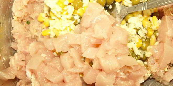 Рецепт миндально-куриный хлеб с овощами