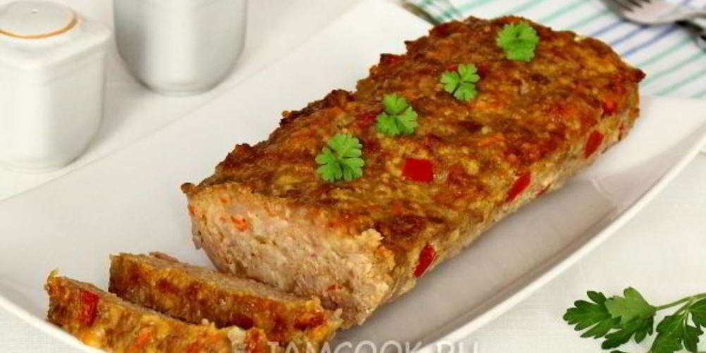 Как приготовить мясной хлеб с пшеном и болгарским перцем