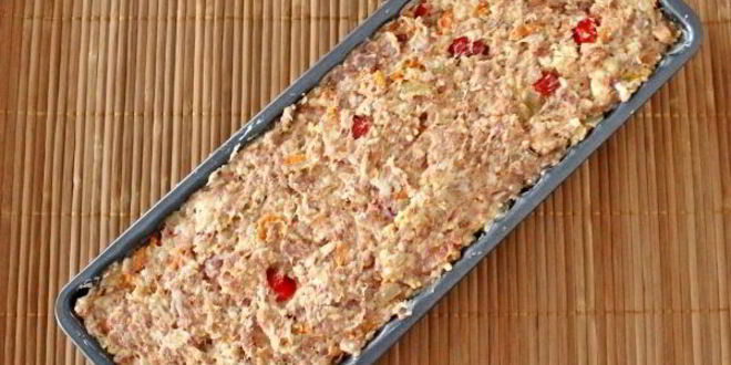 Рецепт мясной хлеб с пшеном и болгарским перцем