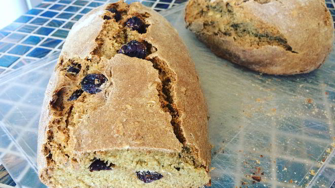 Рецепт Овсяно-пшеничный бездрожжевой хлеб с орехами