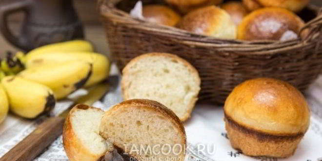 Рецепт порционный банановый хлеб на сухих дрожжах