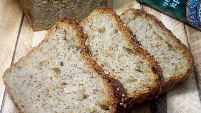 Рецепт Постный хлеб с чечевицей и жареным луком