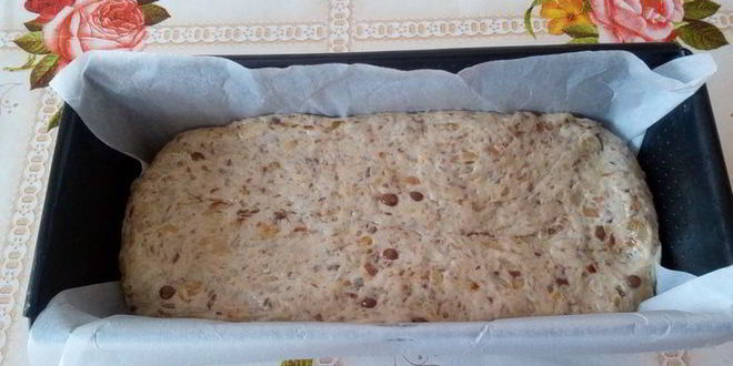 Рецепт постный хлеб с чечевицей и жареным луком