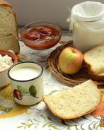 Пшенично-рисовый хлеб на твороге