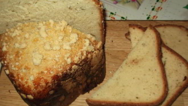 Рецепт Пшеничный хлеб с моцареллой и штрейзелем
