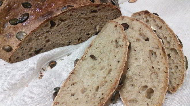 Рецепт Смешанный хлеб с тыквенными семечками и бальзамическим уксусом