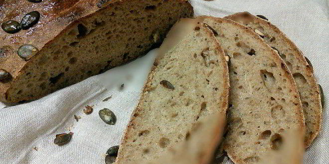 Рецепт смешанный хлеб с тыквенными семечками и бальзамическим уксусом
