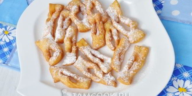 Рецепт хворост на кефире