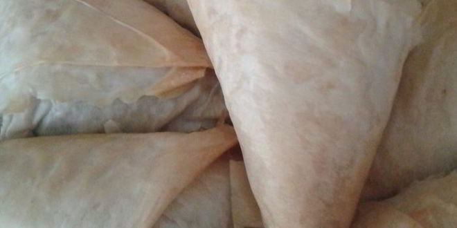 Рецепт конвертики из теста фило со шпинатом и картофелем