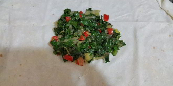 Рецепт конвертики с мангольдом, болгарским перцем и зеленью