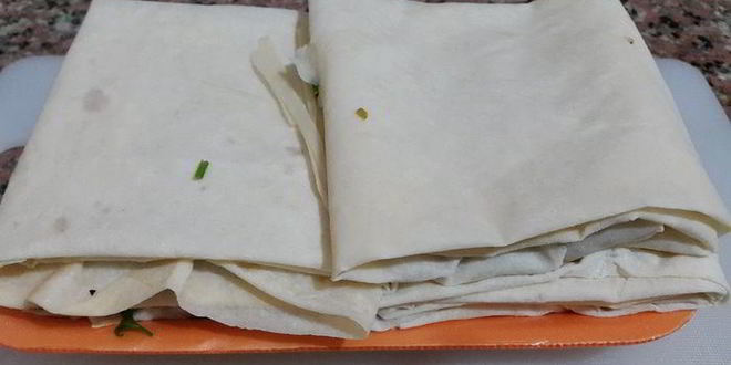 Рецепт конвертики с мангольдом, болгарским перцем и зеленью