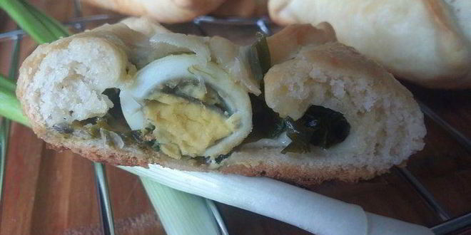 Рецепт конвертики с перепелиным яйцом и зеленью