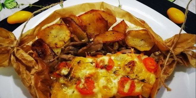 Рецепт конвертики со свининой и картофелем